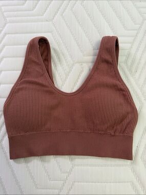 Aerie Ribbed Scoop Sports Bra - Mauve